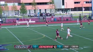 The development match at 2:20, a wide shot of the pitch